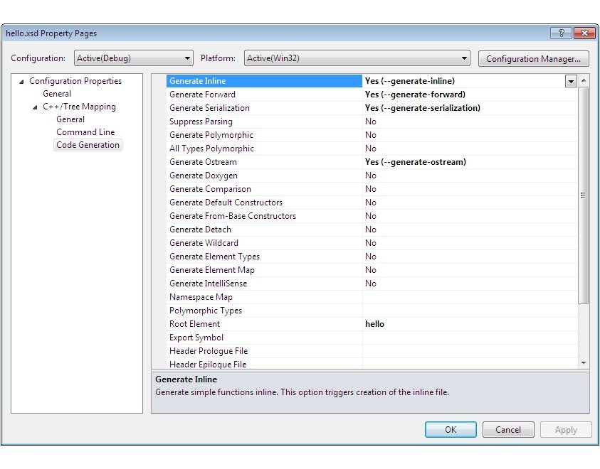Visual Studio 1X.0 C++/Tree Mapping Rule dialog screenshot