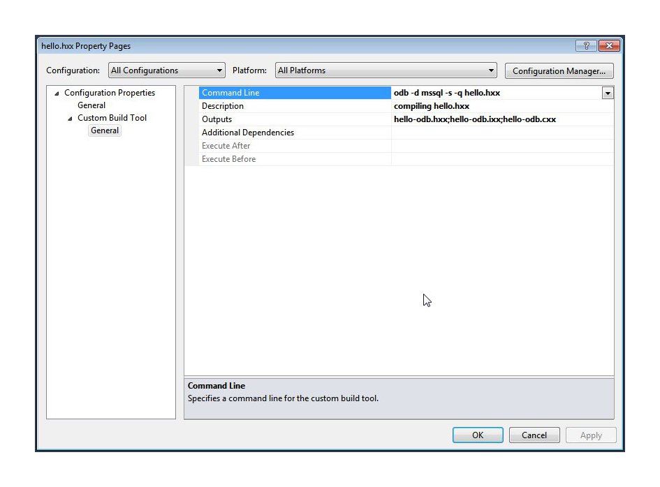 Visual Studio Custom Build Step dialog screenshot